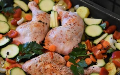 Pollo a la parrilla con verduras