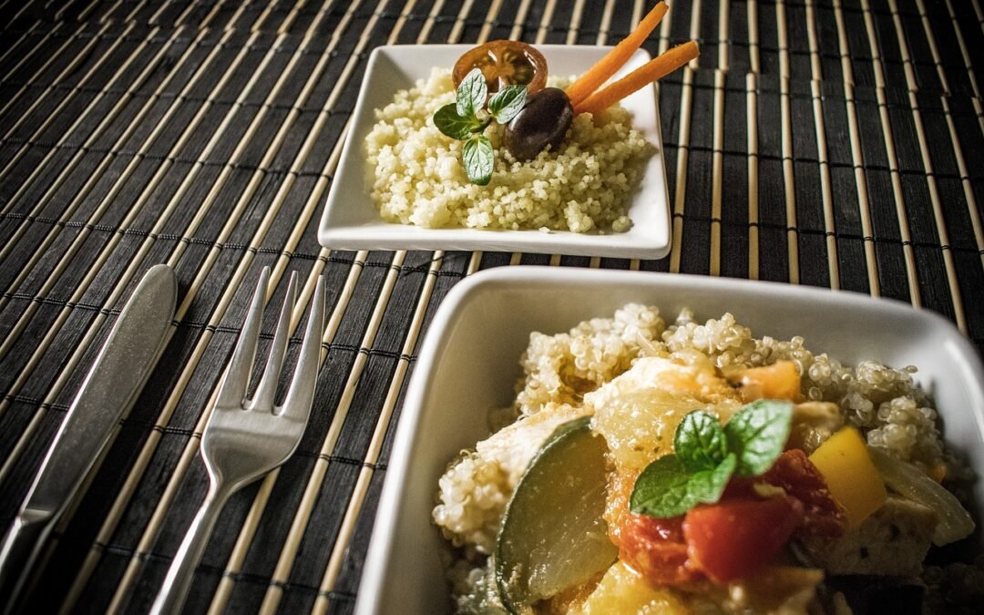 Ensalada de quinoa y vegetales asados